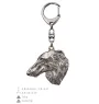 Barzoi, Levrier De Chasse Russe, Lévrier russe - Porte-clés argenté avec chien, décoration de sac à main, pendentif de sac à dos par la marque Art-Dog