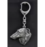 Borzoi, Russian Hunting Sighthound, Russian Wolfhound - Silver-plated key ring with dog, handbag decoration, backpack pendant by Art-Dog brand