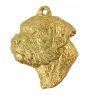 Border Terrier - Gilded key ring with dog, handbag decoration, luxury accessory by Art-Dog brand