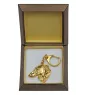 Barsoi, Russischer Jagdwindhund, Barzaia - Vergoldeter Schlüsselanhänger mit Hund in Geschenkbox, Handtaschen-Dekoration, Luxus-Accessoire der Marke Art-Dog