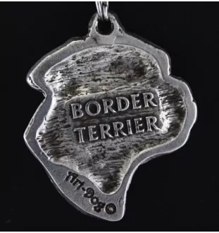 Border Terrier - Halskette mit Hund, versilberter Anhänger für Hundefans, einzigartiger Schmuck der Marke Art-Dog