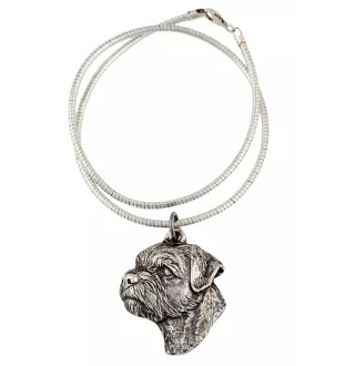 Border Terrier - Hundehalsband, einzigartiger Schmuck für den Hundefan, einzigartiger Kreuzotter-Anhänger der Marke Art-Dog