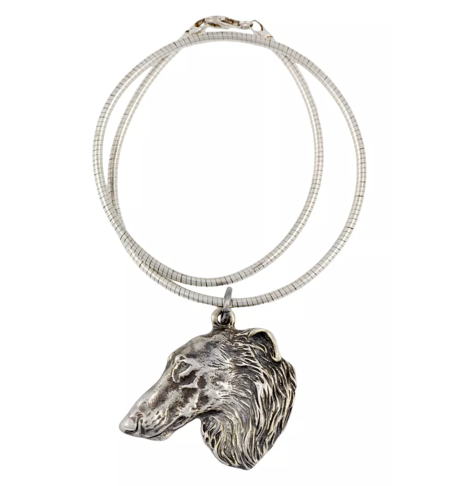 Barsoi, Russischer Jagdwindhund, Barzaia - Hundehalsband, einzigartiger Schmuck für den Hundefan, einzigartiger Kreuzotter-Anhänger der Marke Art-Dog