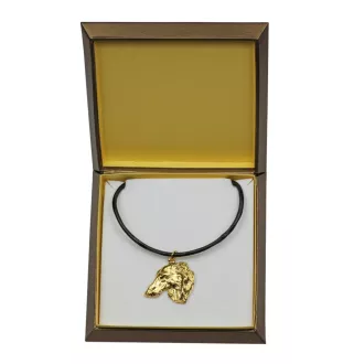 Barsoi, Russischer Jagdwindhund, Barzaia - Hundehalsband in Geschenkbox, vergoldeter Anhänger für Hundefans, auffälliger Schmuck von Art-Dog