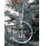 Border Terrier - Kristallkugel mit Foto, Hundebild im Kristall, personalisierter Christbaumschmuck von Art-Dog.