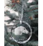 Barzoi, Levrier De Chasse Russe, Lévrier russe - boule de Noël en cristal avec une photo, photo de chien dans le cristal, décoration personnalisée pour sapin de Noël de la marque Art-Dog