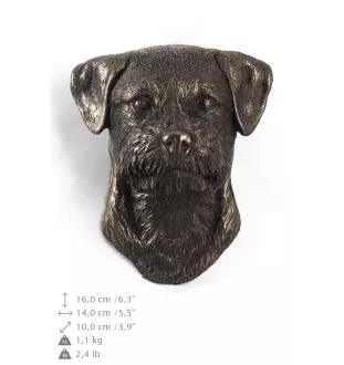 Border Terrier - Dog statue, hanging bust, unique decoration for dog lover by Art-Dog brand