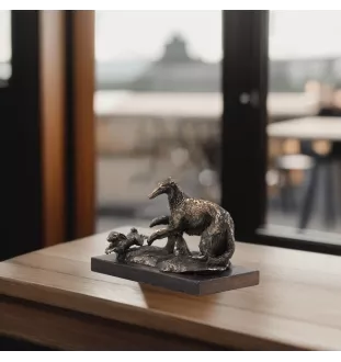 Barzoi, Levrier De Chasse Russe, Lévrier russe - statue de chien, figurine pour bureau, trophée pour exposition canine par la marque Art-Dog