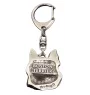 Boston Terrier, American Gentleman - Silver-plated key ring with dog, handbag decoration, backpack pendant by Art-Dog brand