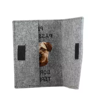 Border Terrier - Hundepassetui, Dokumententasche, Geschenk für den Reisenden von der Marke Art-Dog