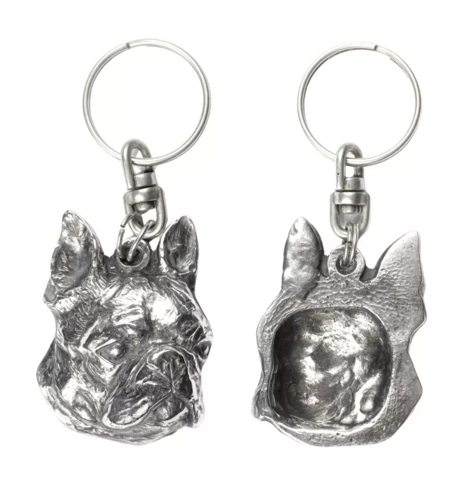 Boston Terrier - Versilberte Hund Anhänger, Handtasche Dekoration, Rucksack-Anhänger von Art-Dog Marke