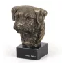 Border Terrier - Statue de chien, buste sur socle en pierre, sculpture, trophée pour exposition canine par la marque Art-Dog