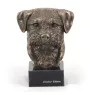 Border Terrier - Statue de chien, buste sur socle en pierre, sculpture, trophée pour exposition canine par la marque Art-Dog