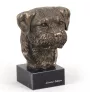 Border Terrier - Statue de chien, buste sur socle en pierre, sculpture, trophée pour exposition canine par la marque Art-Dog