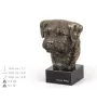 Border Terrier - Statue de chien, buste sur socle en pierre, sculpture, trophée pour exposition canine par la marque Art-Dog