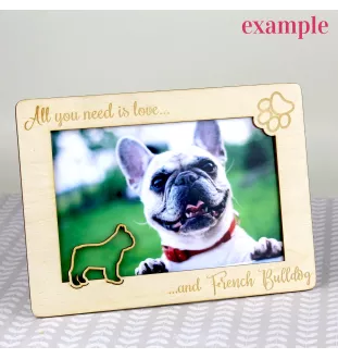 Border Terrier - Photo frame, engraved wooden frame, a lovely gadget for the dog lover by Art-Dog