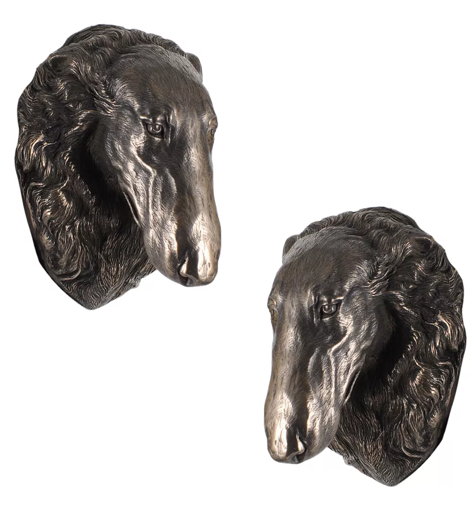 Borzoi, Russian Hunting Sighthound, Russian Wolfhound - Dog statue, hanging bust, unique decoration for dog lover by Art-Dog brand