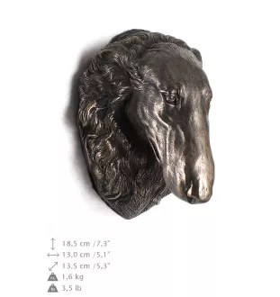Borzoi, Russian Hunting Sighthound, Russian Wolfhound - Dog statue, hanging bust, unique decoration for dog lover by Art-Dog brand
