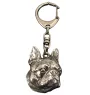 Terrier de Boston, Boston Terrier - Porte-clés argenté avec un chien dans une boîte cadeau, décoration de sac à main, pendentif de sac à dos par la marque Art-Dog