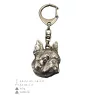 Boston Terrier, American Gentleman - Silver-plated key ring with a dog in a gift box, handbag decoration, backpack pendant by Art-Dog brand