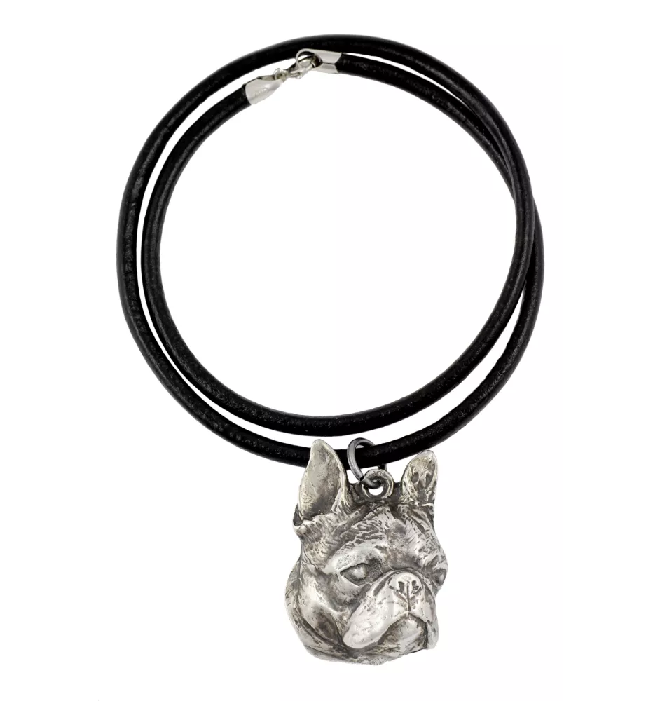 Boston Terrier - Halskette mit Hund, versilberter Anhänger für Hundefans, einzigartiger Schmuck der Marke Art-Dog