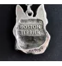 Boston Terrier - Halskette mit Hund, versilberter Anhänger für Hundefans, einzigartiger Schmuck der Marke Art-Dog