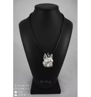 Boston Terrier - Halskette mit Hund, versilberter Anhänger für Hundefans, einzigartiger Schmuck der Marke Art-Dog