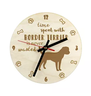 Border Terrier - horloge avec chien, horloge en bois avec gravure, horloge personnalisée par Art-Dog