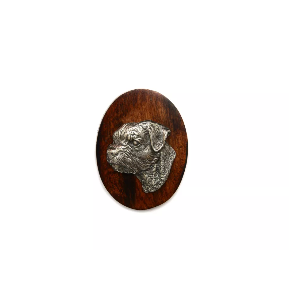 Border Terrier - Dog show brooch, starter number clip, dog pin by Art-Dog