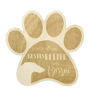 Barzoi, Levrier De Chasse Russe, Lévrier russe II - Sous-verre mug, sous-verre gravé avec chien, cadeau pour amoureux des chiens par la marque Art-Dog