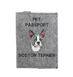 Terrier de Boston, Boston Terrier - Porte passeport pour chien, porte document, cadeau pour le voyageur de la marque Art-Dog
