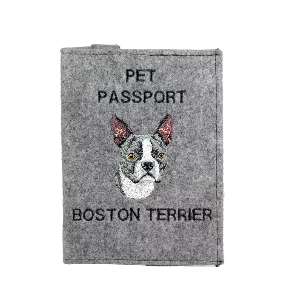 Terrier de Boston, Boston Terrier - Porte passeport pour chien, porte document, cadeau pour le voyageur de la marque Art-Dog