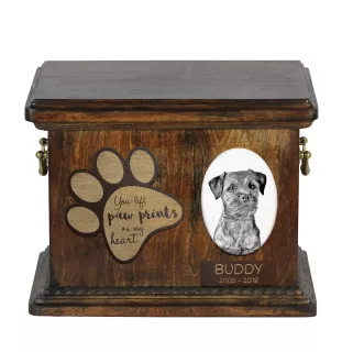 Border Terrier - Hund Ascheurne, personalisierte Ascheurne mit Foto, Hund Ascheurne von der Marke Art-Dog