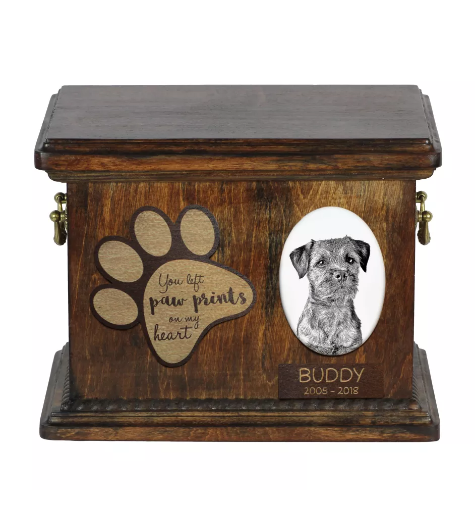 Border Terrier - urne pour cendres de chien, urne personnalisée avec photo, urne avec photo de chien de la marque Art-Dog
