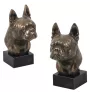 Terrier de Boston, Boston Terrier - Statue de chien, buste sur socle en pierre, sculpture, trophée pour exposition canine par la marque Art-Dog
