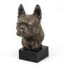 Terrier de Boston, Boston Terrier - Statue de chien, buste sur socle en pierre, sculpture, trophée pour exposition canine par la marque Art-Dog