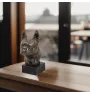 Boston Terrier, American Gentleman - Dog statue, bust on stone base, sculpture, trophy for dog show by Art-Dog brand