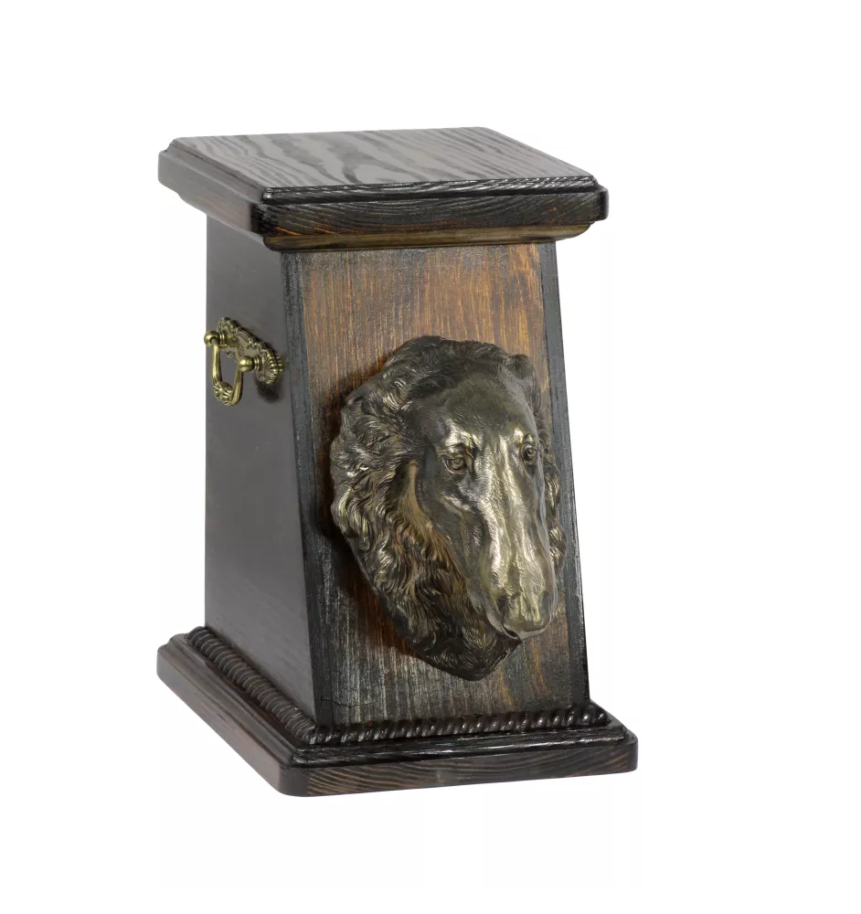 Barzoi, Levrier De Chasse Russe, Lévrier russe - urne pour les cendres d'un chien, une urne élégante avec une statuette, une urne commémorative avec un buste de chien de la marque Art-Dog