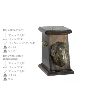 Barzoi, Levrier De Chasse Russe, Lévrier russe - urne pour les cendres d'un chien, une urne élégante avec une statuette, une urne commémorative avec un buste de chien de la marque Art-Dog