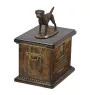 Border Terrier - Eine Urne für die Asche eines Hundes, eine Urne mit einer Statue, eine personalisierte Hundeurne von der Marke Art-Dog.