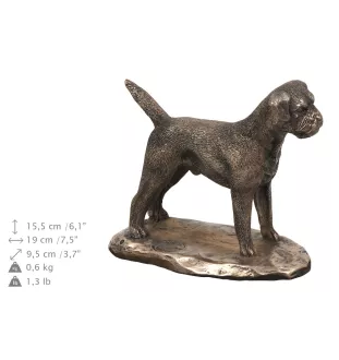 Border Terrier - urn for dog ashes, urn with a statuette, personalized urn for dog ashes by Art-Dog brand