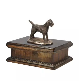 Border Terrier - Hund Ascheurne, klassische Urne mit Statue, elegante Urne mit Hund von der Marke Art-Dog