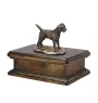 Border Terrier - urne pour cendres de chien, urne classique avec une statuette, urne élégante avec un chien de la marque Art-Dog