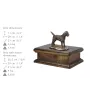 Border Terrier - urn for dog ashes, classic urn with a statuette, elegant urn with a dog by Art-Dog brand