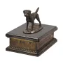 Border Terrier - urne pour cendres de chien, urne personnalisée avec une statuette, urne en bois avec un chien de la marque Art-Dog