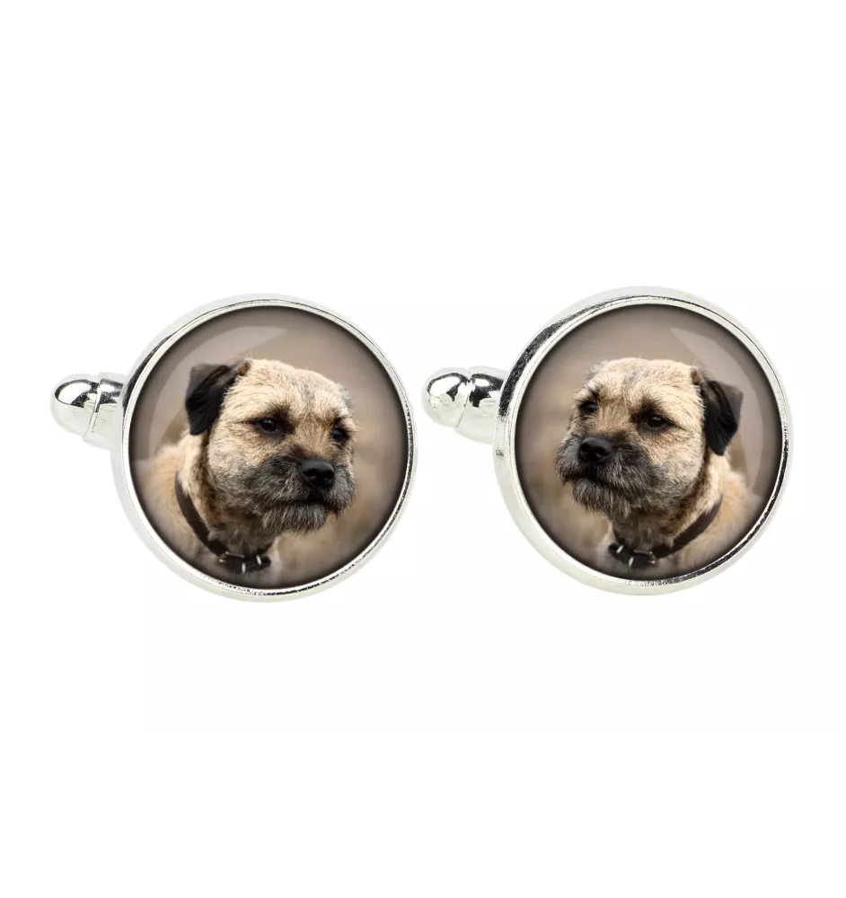 Border Terrier - boutons de manchette, décoration de chemise, pendentif de chemise de la marque Art-Dog