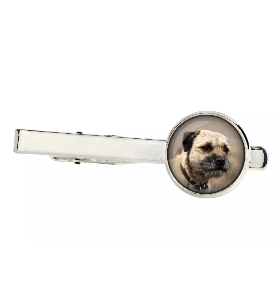 Border Terrier - pince à cravate, accessoire, bijou pour tenue de soirée de la marque Art-Dog