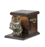Boston Terrier urna wykonana z drewna z psem Art-Dog