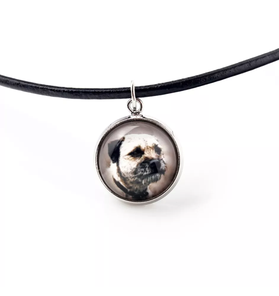 Border Terrier - Halskette mit Anhänger mit Ihrem Foto, handgefertigt, handgefertigter Schmuck der Marke Art-Dog