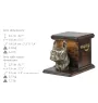 Boston Terrier, American Gentleman - urn for dog ashes with a statuette, elegant urn for a dog, unique urn with a bust of a dog by Art-Dog brand